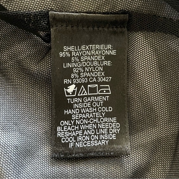 Nic + Zoe Wrap Dress Women’s M Black White Printed V Neck Lined Resort Palm Leaf - Picture 16 of 16